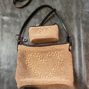 Brighton Tan Shoulder Bag with Woven Design